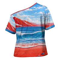 Coqui Frog Puerto Rico Flag Cross Shoulder Shirt Taino Boricua Puerto Rican