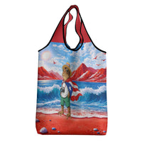 Coqui Frog Puerto Rico Flag Grocery Bag Taino Boricua Puerto Rican