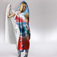 Coqui Frog Puerto Rico Flag Hooded Blanket Taino Boricua Puerto Rican