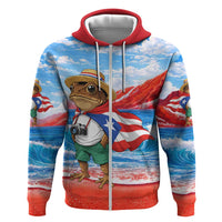 Coqui Frog Puerto Rico Flag Hoodie Taino Boricua Puerto Rican