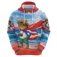 Coqui Frog Puerto Rico Flag Hoodie Taino Boricua Puerto Rican