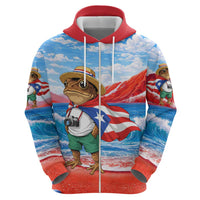 Coqui Frog Puerto Rico Flag Hoodie Taino Boricua Puerto Rican