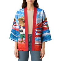 Coqui Frog Puerto Rico Flag Kimono Taino Boricua Puerto Rican