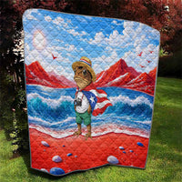 Coqui Frog Puerto Rico Flag Quilt Taino Boricua Puerto Rican