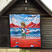 Coqui Frog Puerto Rico Flag Quilt Taino Boricua Puerto Rican