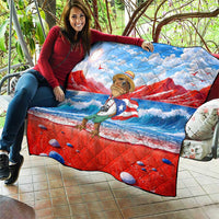 Coqui Frog Puerto Rico Flag Quilt Taino Boricua Puerto Rican