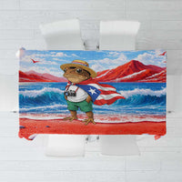 Coqui Frog Puerto Rico Flag Tablecloth Taino Boricua Puerto Rican