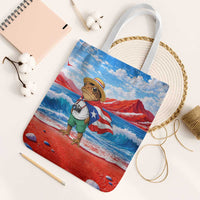 Coqui Frog Puerto Rico Flag Tote Bag Taino Boricua Puerto Rican