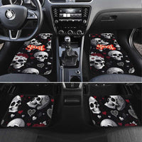 Ghost Valentine Car Mats with Rockets Skull Heart Pattern