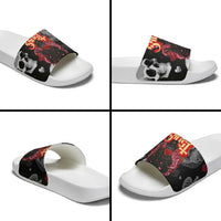 Ghost Valentine Slide Sandals with Rockets Skull Heart Pattern