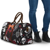 Ghost Valentine Travel Bag with Rockets Skull Heart Pattern