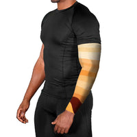 First Of All Raccoon Humor Arm Sleeves with Vintage Orange Stripes