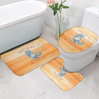 First Of All Raccoon Humor Bathroom Set with Vintage Orange Stripes