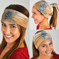First Of All Raccoon Humor Neck Gaiter with Vintage Orange Stripes