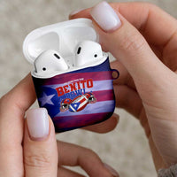 Benito Bowl Fan Gear AirPods Case with Puerto Rican Flag Football Graphic