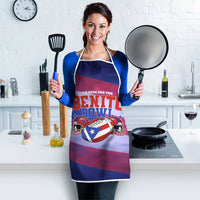 Benito Bowl Fan Gear Apron with Puerto Rican Flag Football Graphic