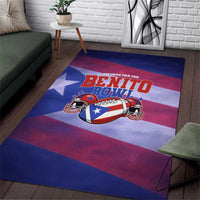 Benito Bowl Fan Gear Area Rug with Puerto Rican Flag Football Graphic