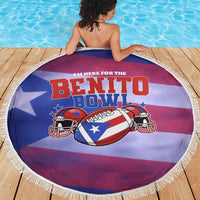 Benito Bowl Fan Gear Beach Blanket with Puerto Rican Flag Football Graphic