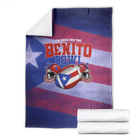 Benito Bowl Fan Gear Blanket with Puerto Rican Flag Football Graphic