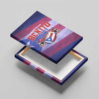Benito Bowl Fan Gear Canvas Wall Art with Puerto Rican Flag Football Graphic