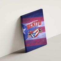 Benito Bowl Fan Gear Canvas Wall Art with Puerto Rican Flag Football Graphic
