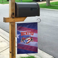 Benito Bowl Fan Gear Garden Flag with Puerto Rican Flag Football Graphic