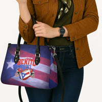 Benito Bowl Fan Gear Leather Bag with Puerto Rican Flag Football Graphic