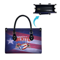 Benito Bowl Fan Gear Leather Bag with Puerto Rican Flag Football Graphic