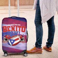 Benito Bowl Fan Gear Luggage Cover with Puerto Rican Flag Football Graphic