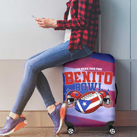 Benito Bowl Fan Gear Luggage Cover with Puerto Rican Flag Football Graphic