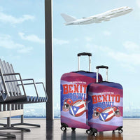 Benito Bowl Fan Gear Luggage Cover with Puerto Rican Flag Football Graphic