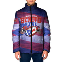 Benito Bowl Fan Gear Padded Jacket with Puerto Rican Flag Football Graphic