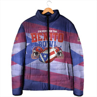 Benito Bowl Fan Gear Padded Jacket with Puerto Rican Flag Football Graphic