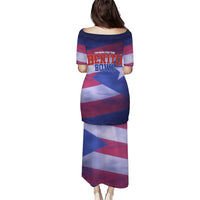Benito Bowl Fan Gear Puletasi with Puerto Rican Flag Football Graphic