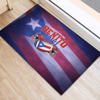 Benito Bowl Fan Gear Rubber Doormat with Puerto Rican Flag Football Graphic