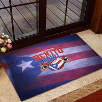 Benito Bowl Fan Gear Rubber Doormat with Puerto Rican Flag Football Graphic