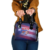 Benito Bowl Fan Gear Shoulder Handbag with Puerto Rican Flag Football Graphic