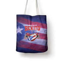 Benito Bowl Fan Gear Tote Bag with Puerto Rican Flag Football Graphic