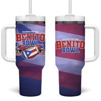 Benito Bowl Fan Gear Tumbler With Handle with Puerto Rican Flag Football Graphic