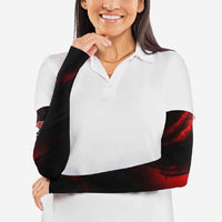 Boomer Generation Arm Sleeves with Skull Crossbones and Grunge Streak Pattern