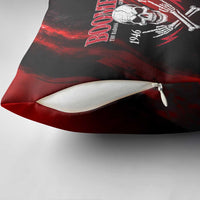 Boomer Generation Pillow Cover with Skull Crossbones and Grunge Streak Pattern