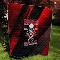 Boomer Generation Quilt with Skull Crossbones and Grunge Streak Pattern