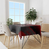Boomer Generation Tablecloth with Skull Crossbones and Grunge Streak Pattern