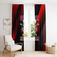Boomer Generation Window Curtain with Skull Crossbones and Grunge Streak Pattern