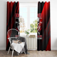 Boomer Generation Window Curtain with Skull Crossbones and Grunge Streak Pattern