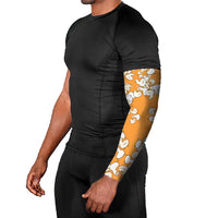 Chubby Duck Arm Sleeves Shocked White Ducks Cartoon Doodle Pattern