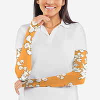 Chubby Duck Arm Sleeves Shocked White Ducks Cartoon Doodle Pattern