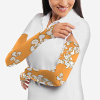 Chubby Duck Arm Sleeves Shocked White Ducks Cartoon Doodle Pattern