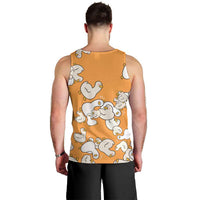 Chubby Duck Men Tank Top Shocked White Ducks Cartoon Doodle Pattern