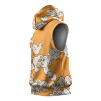 Chubby Duck Sleeveless Hoodie Shocked White Ducks Cartoon Doodle Pattern